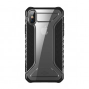 Baseus Michelin Case - удароустойчив хибриден кейс за iPhone XS, iPhone X (черен)