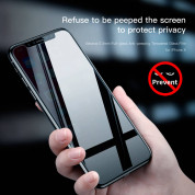 Baseus Privacy Tempered Glass - калено стъклено защитно покритие с определен ъгъл на виждане за дисплея на iPhone 11 Pro, iPhone XS, iPhone X 1