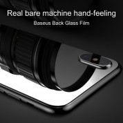 Baseus Back Glass Film - калено стъклено защитно покритие за задната част на iPhone X (черен) 1