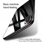 Baseus Back Glass Film - калено стъклено защитно покритие за задната част на iPhone X (черен) 4