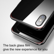 Baseus Back Glass Film - калено стъклено защитно покритие за задната част на iPhone X (черен) 7