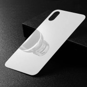 Baseus Back Glass Film - калено стъклено защитно покритие за задната част на iPhone X (бял) 9