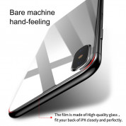 Baseus Back Glass Film - калено стъклено защитно покритие за задната част на iPhone X (бял) 4