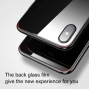Baseus Back Glass Film - калено стъклено защитно покритие за задната част на iPhone X (бял) 7