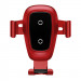 Baseus Metal Wireless Charger Gravity Car Mount (WXYL-B09) - поставка за радиатора на кола с безжично зареждане за Qi съвместими смартфони (червен) 2