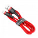 Baseus Cafule USB Lightning Cable (CALKLF-A09) - Lightning USB кабел за Apple устройства с Lightning порт (50 см) (червен) 1
