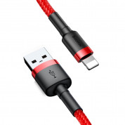 Baseus Cafule USB Lightning Cable (CALKLF-A09) - Lightning USB кабел за Apple устройства с Lightning порт (50 см) (червен) 5