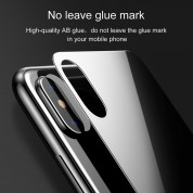 Baseus Back Glass Film - калено стъклено защитно покритие за задната част на iPhone XS Max (черен) 6