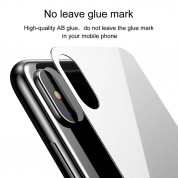 Baseus Back Glass Film - калено стъклено защитно покритие за задната част на iPhone XS Max (бял) 6