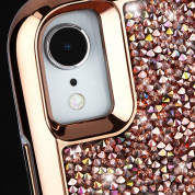 CaseMate Brilliance Case - кейс с висока защита и кристали за iPhone XR (розово злато) 3