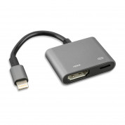 4smarts Lightning to HDMI Adapter 6cm. - адаптер за свързване от Lightning към HDMI вход за мобилни устройства с Lightning (сив)