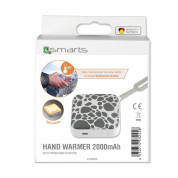 4smarts Hand Warmer 2000 mAh Mosaic Design - джобна външна батерия с фенер и нагревател за ръце (сив) 4