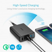 Anker PowerPort Speed 5 Ports (63W) With Quick Charge 3.0 - захранване с 5 x USB изхода за мобилни телефони и таблети (черен)  2