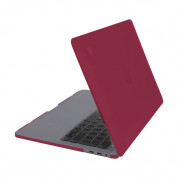 Artwizz Rubber Clip Case - качествен предпазен кейс за MacBook Pro 13 Touch Bar и без Touch Bar (2016 и по нов) (червен)