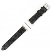 4smarts X-Lines Wrist Band - кожена каишка за Apple Watch 42мм, 44 мм (черен)