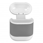 4smarts Wireless Charging Case - предпазен калъф за безжично зареждане за Apple Airpods (бял-сив)