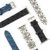 4smarts X-Lines Wrist Band - кожена каишка за Apple Watch 38мм, 40мм (сребрист) 2