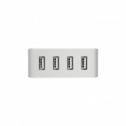 Moshi ProGeo 4-Port USB Wall Charger (35W) - захранване с 4 x USB изхода за мобилни телефони и таблети (бял) 1
