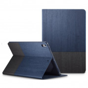 ESR Premium Simplicity Folio Case - текстилен калъф и поставка за iPad Pro 11 (2018) (тъмносин)