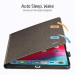 ESR Premium Simplicity Folio Case - текстилен калъф и поставка за iPad Pro 11 (светлосин) 2