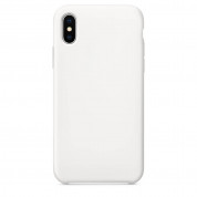 SDesign Silicone Original Case - качествен силиконов кейс за iPhone XS, iPhone X (бял)