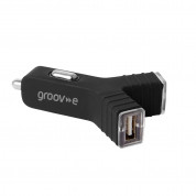 Groov-e Dual USB Car Charger 5V, 2.4A (black)