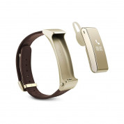 Huawei TalkBand B2 Wireless Activity Tracking Wristband + Bluetooth Earpiece (Works with UP) - Gold/Leather  1
