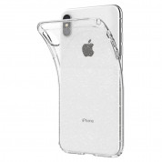 Spigen Liquid Crystal Glitter Case - тънък качествен термополиуретанов калъф за iPhone XS Max (прозрачен)  2