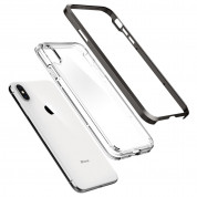 Spigen Neo Hybrid Case Crystal - хибриден кейс с висока степен на защита за iPhone XS Max (прозрачен-сив) 3
