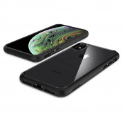 Spigen Ultra Hybrid Case - хибриден кейс с висока степен на защита за iPhone XS, iPhone X (черен-прозрачен) 5