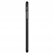 Spigen Thin Fit Case - качествен тънък матиран кейс за iPhone XS, iPhone X (черен) 4