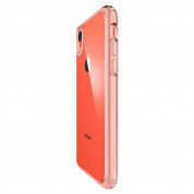 Spigen Ultra Hybrid Case - хибриден кейс с висока степен на защита за iPhone XR (розов-прозрачен) 4