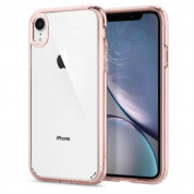 Spigen Ultra Hybrid Case - хибриден кейс с висока степен на защита за iPhone XR (розов-прозрачен)