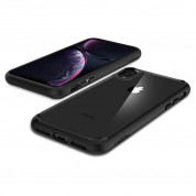 Spigen Ultra Hybrid Case - хибриден кейс с висока степен на защита за iPhone XR (черен-прозрачен) 2