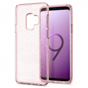 Spigen Liquid Crystal Glitter Case - тънък силикнов (TPU) калъф за Samsung Galaxy S9 (розов)  2