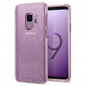 Spigen Liquid Crystal Glitter Case - тънък силикнов (TPU) калъф за Samsung Galaxy S9 (розов) 