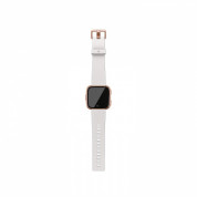 Fitbit Versa (NFC) - умен фитнес часовник с известия и следене на дневната и нощна активност на организма за iOS, Android и Windows Phone (бял-розово злато) 1