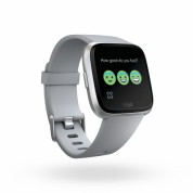 Fitbit Versa (NFC) - умен фитнес часовник с известия и следене на дневната и нощна активност на организма за iOS, Android и Windows Phone (сив-сребрист) 5