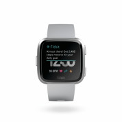 Fitbit Versa (NFC) - умен фитнес часовник с известия и следене на дневната и нощна активност на организма за iOS, Android и Windows Phone (сив-сребрист) 3