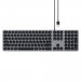 Satechi Wired Aluminum Keyboard with Numeric Keypad - качествена алуминиева жична клавиатура за Mac (тъмносив) 2
