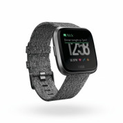 Fitbit Versa Special Edition (NFC) - умен фитнес часовник с известия и следене на дневната и нощна активност на организма за iOS, Android и Windows Phone (сив) (плетена каишка) 2