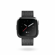 Fitbit Versa Special Edition (NFC) - умен фитнес часовник с известия и следене на дневната и нощна активност на организма за iOS, Android и Windows Phone (сив) (плетена каишка)