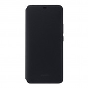 Huawei Wallet Cover Case - оригинален кожен калъф с поставка за Huawei Mate 20 Pro (черен)