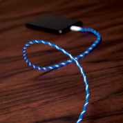 PAC Intelligent Power Cable - светещ кабел за iPhone, iPad и устройства с Lightning порт (син)  2