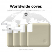 Elago MacBook Charger Cover - силиконов калъф за MagSafe 2 60W и Apple USB-C 61W захранвания (бял) 5