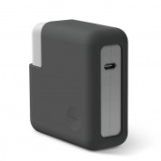 Elago MacBook Charger Cover - силиконов калъф за MagSafe 2 60W и Apple USB-C 61W захранвания (тъмносив)