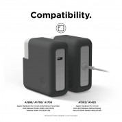 Elago MacBook Charger Cover - силиконов калъф за MagSafe 2 60W и Apple USB-C 61W захранвания (тъмносив) 2