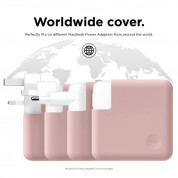 Elago MacBook Charger Cover - силиконов калъф за MagSafe 2 60W и Apple USB-C 61W захранвания (розов) 6