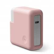 Elago MacBook Charger Cover - силиконов калъф за MagSafe 2 60W и Apple USB-C 61W захранвания (розов)