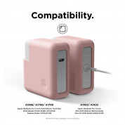 Elago MacBook Charger Cover - силиконов калъф за MagSafe 2 60W и Apple USB-C 61W захранвания (розов) 2